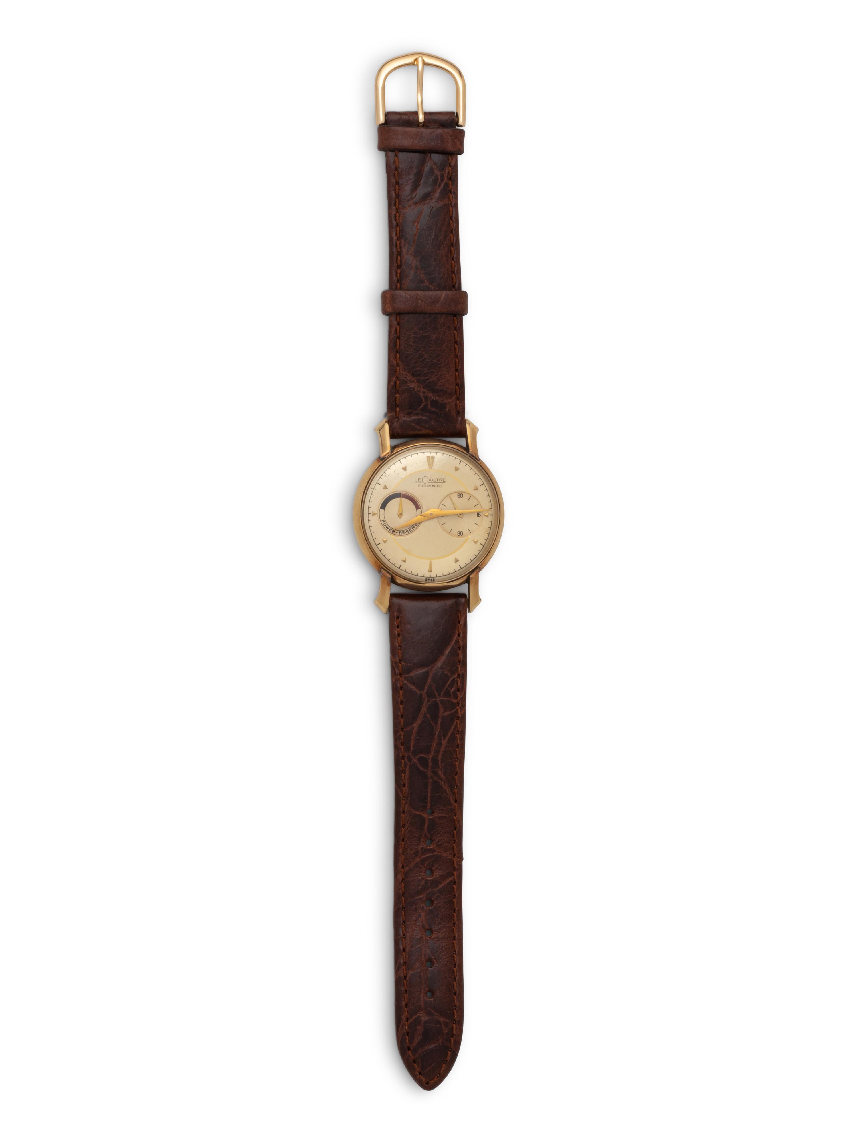 LeCOULTRE, VINTAGE, 10K GOLD-FILLED 'FUTUREMATIC' WATCH