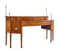 A Federal Sawtooth Ebony-Banded Birch Sideboard
