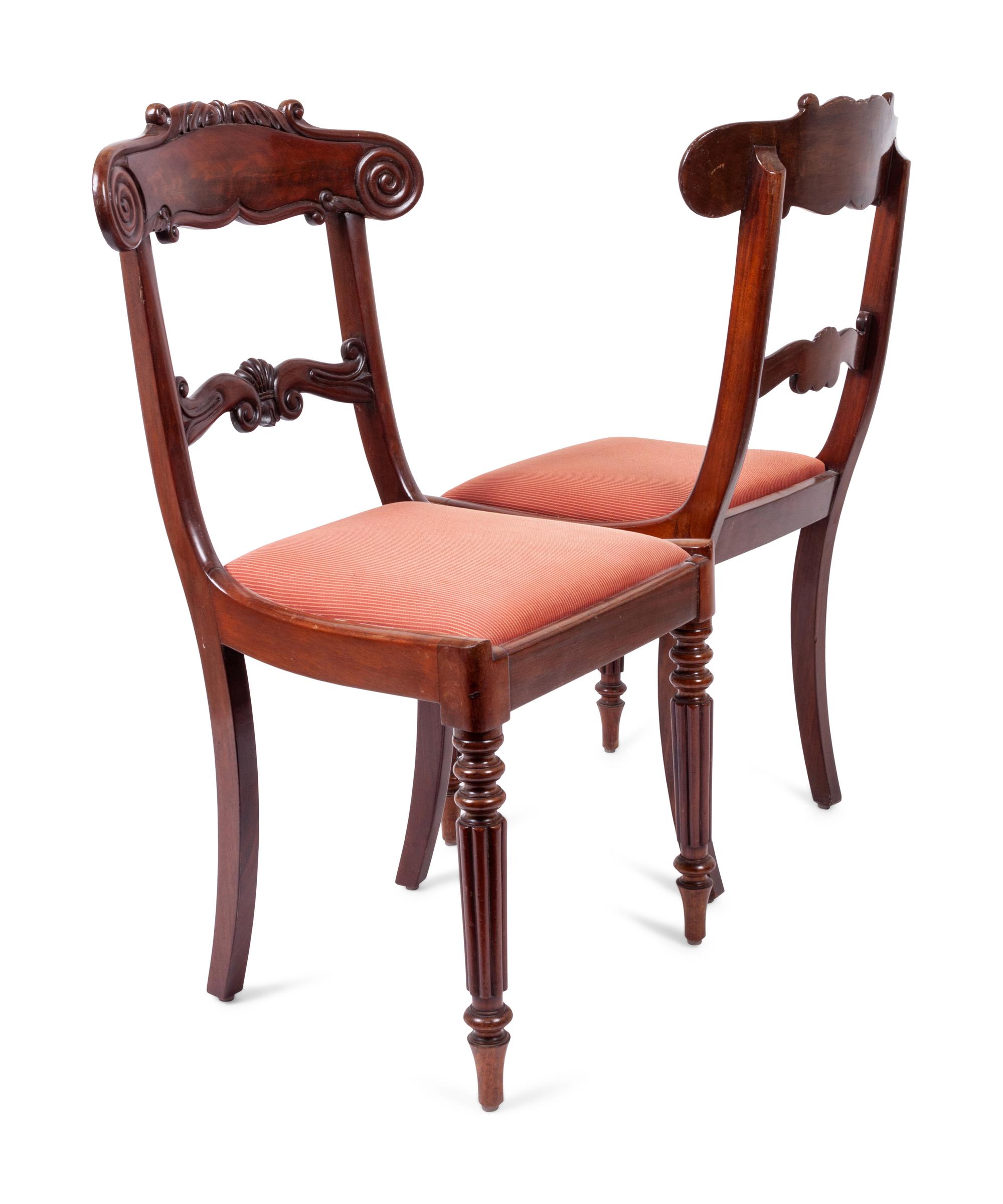 Six William IV Style Mahogany Side Chairs