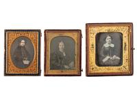 [EARLY PHOTOGRAPHY]. A group of 6 daguerreotype portraits of interesting and beautiful young women, including: