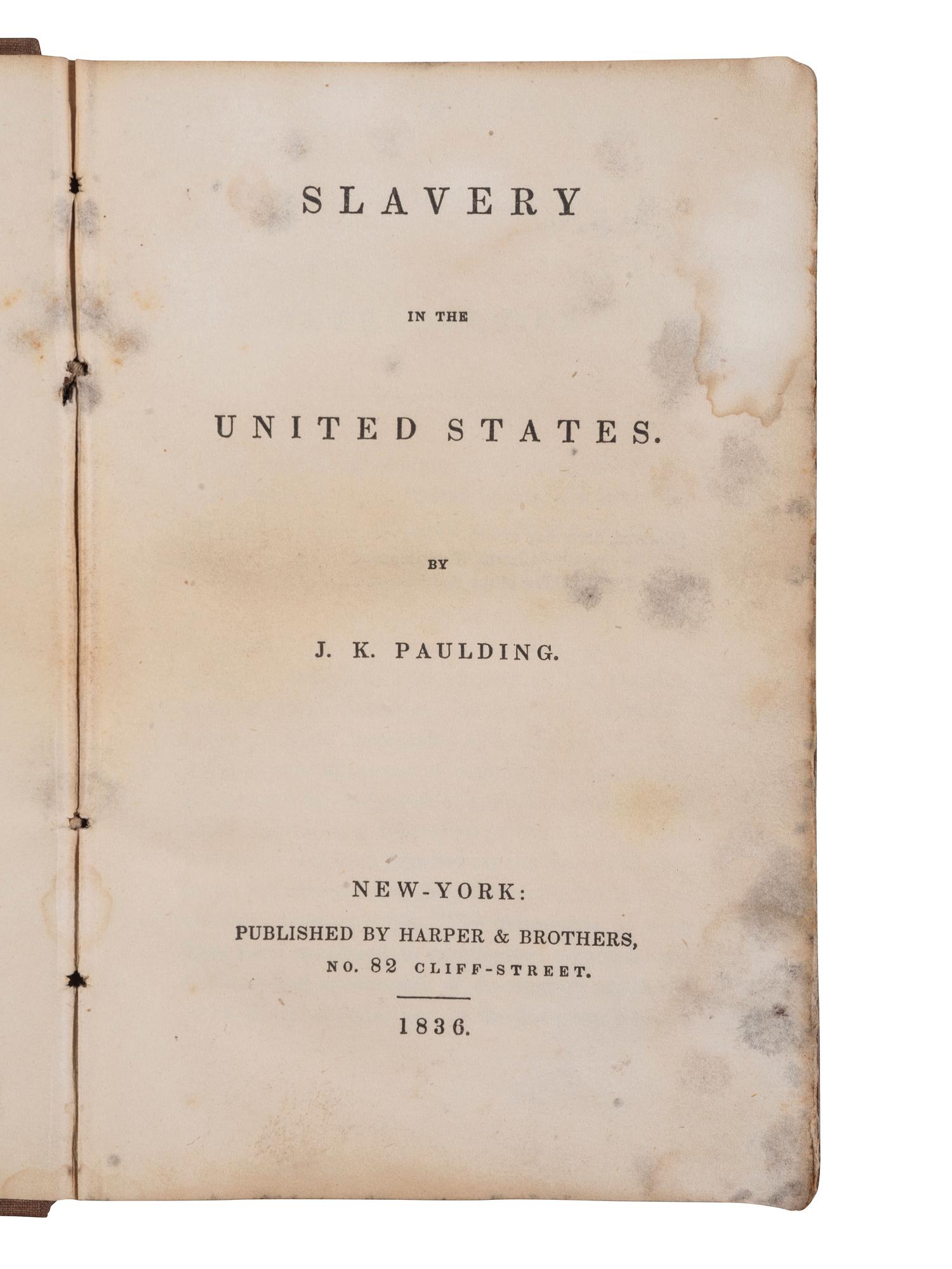 [ENSLAVEMENT & ABOLITION]. 3 works related to enslavement, comprising: