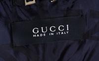 A Gucci Blue Fur Crop Vest, Size 42.