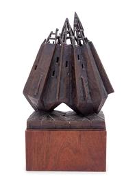 A Brutalist Bronze Sculpture