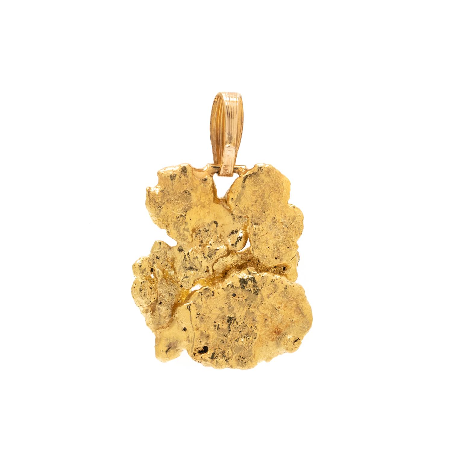 YELLOW GOLD NUGGET PENDANT