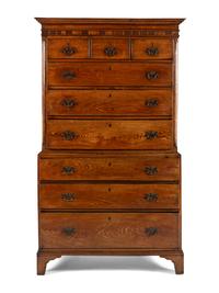 A George III Oak Chest-on-Chest