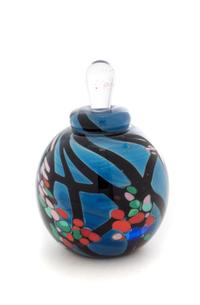 A Studio Glass Perfume Bottle, Rollin Karg Height 3 3/4 inches.