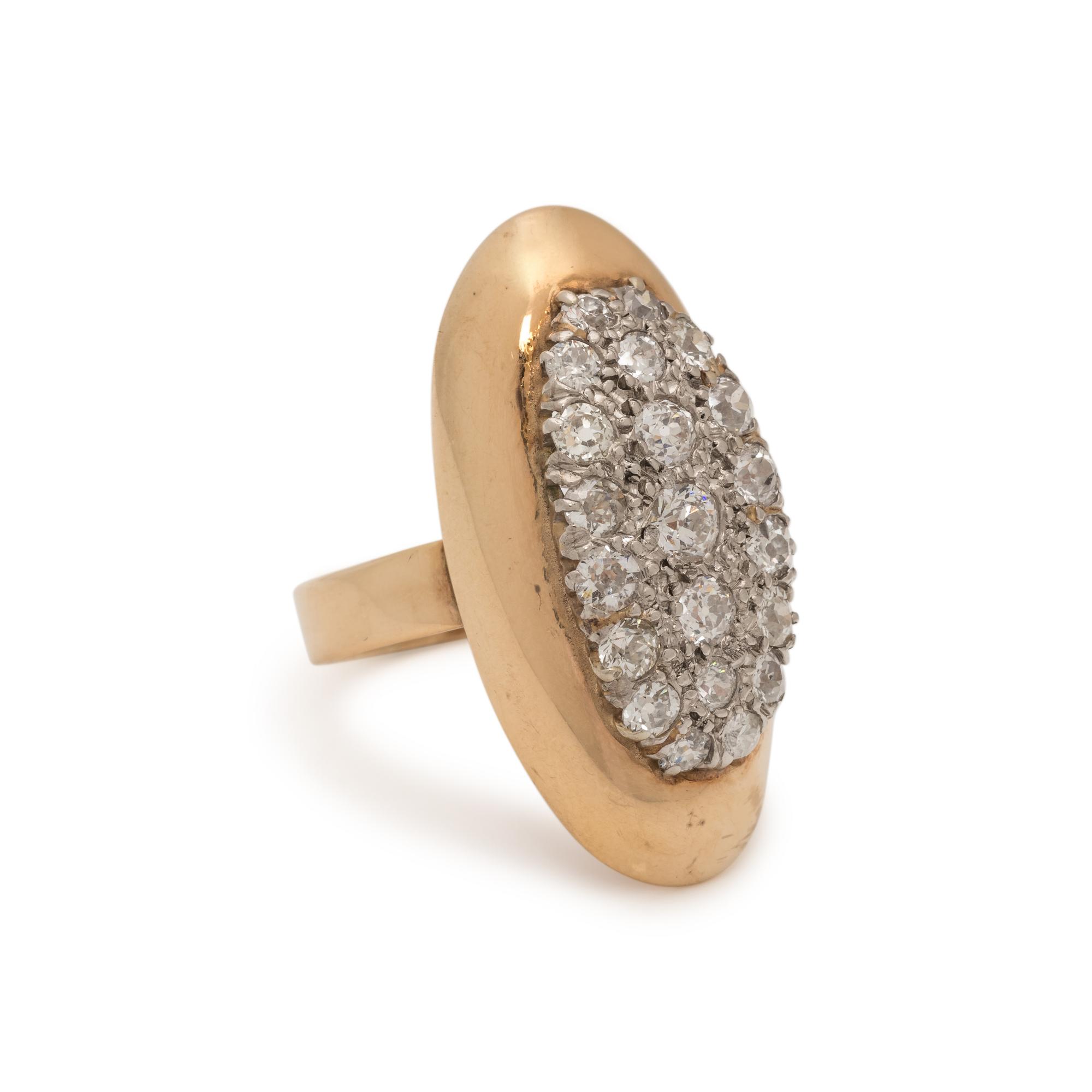 YELLOW GOLD AND DIAMOND RING