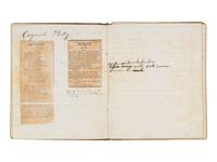 JACKSON, Col. Oscar L. (1840-1920). Five journals, incl. descriptions of Oscar L. Jackson's political activism during the 1860 campaign and his service with 63rd OVI, with campaign broadside noting Jackson as a speaker.