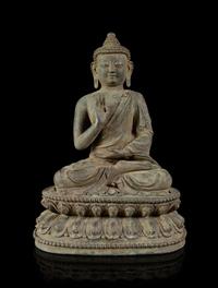 A Bronze Figure of Seated Buddha
