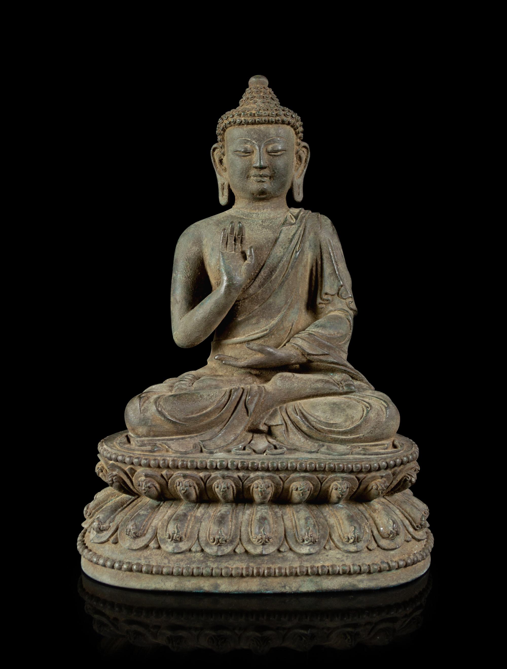 A Bronze Figure of Seated Buddha