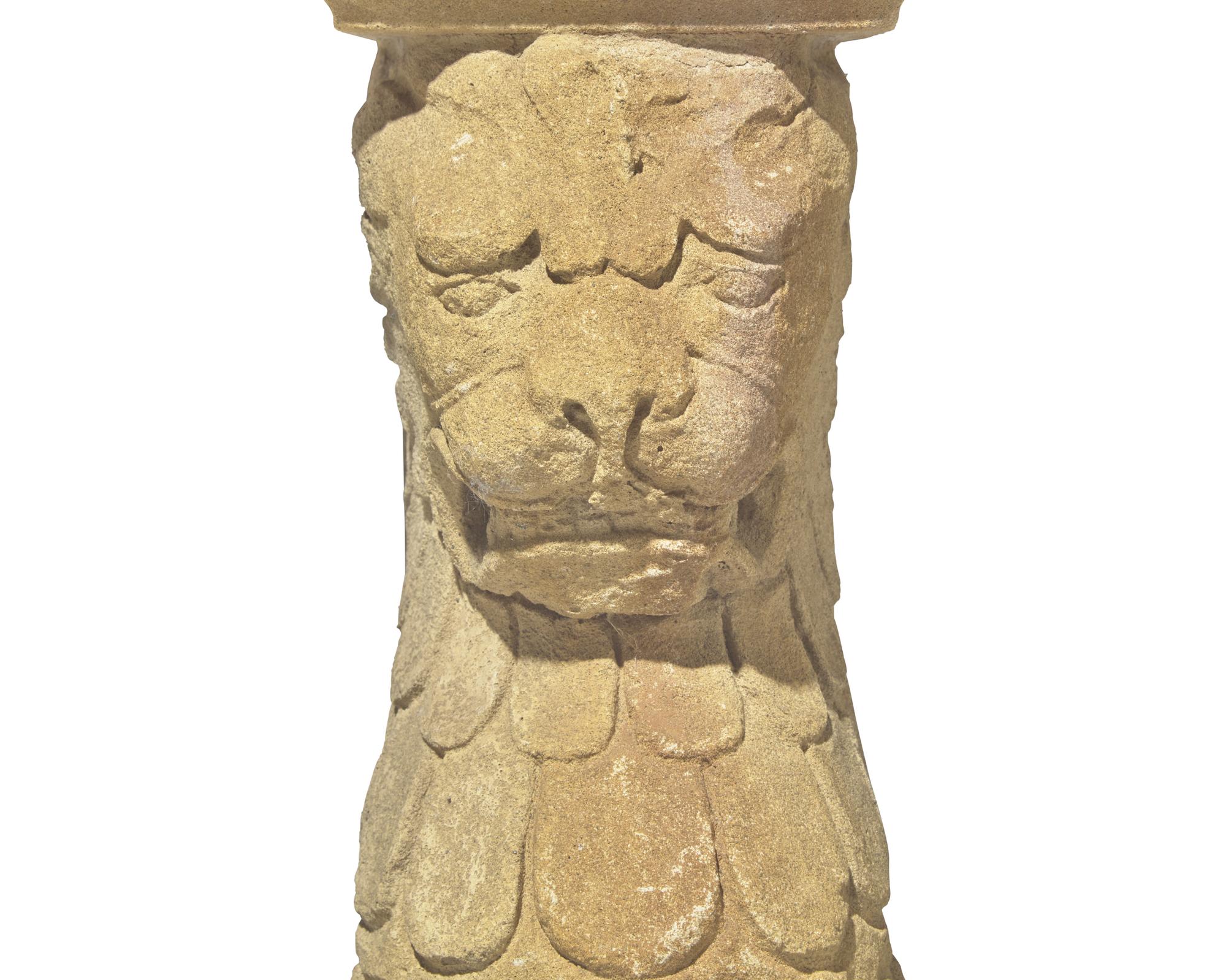 An Italian carved limestone console table, 18th / 19th century
