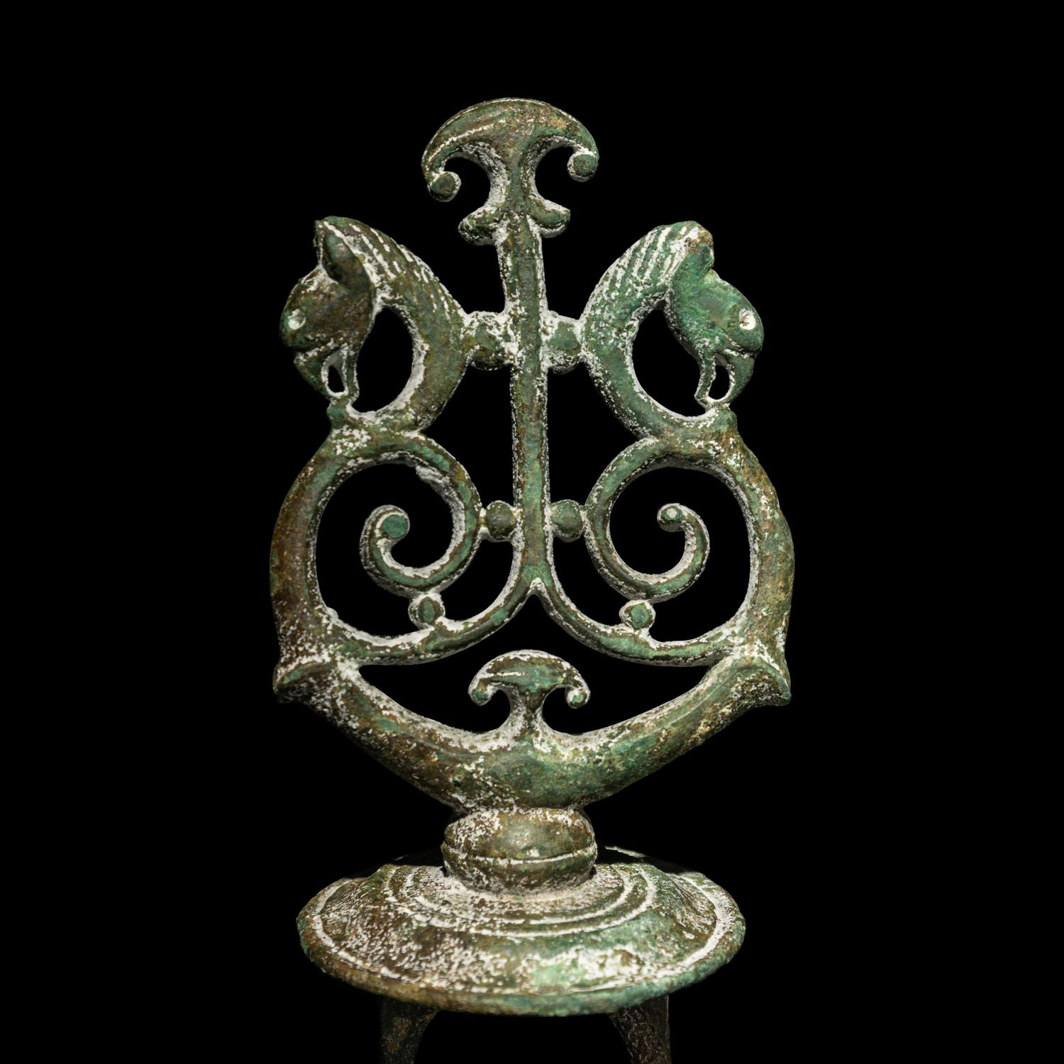 Three Romano-Celtic Bronze Chariot Attachments