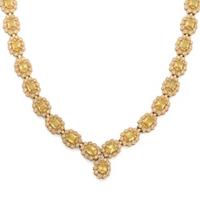 YELLOW SAPPHIRE AND DIAMOND NECKLACE
