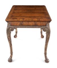 A George II Style Parcel-Gilt Walnut Center Table