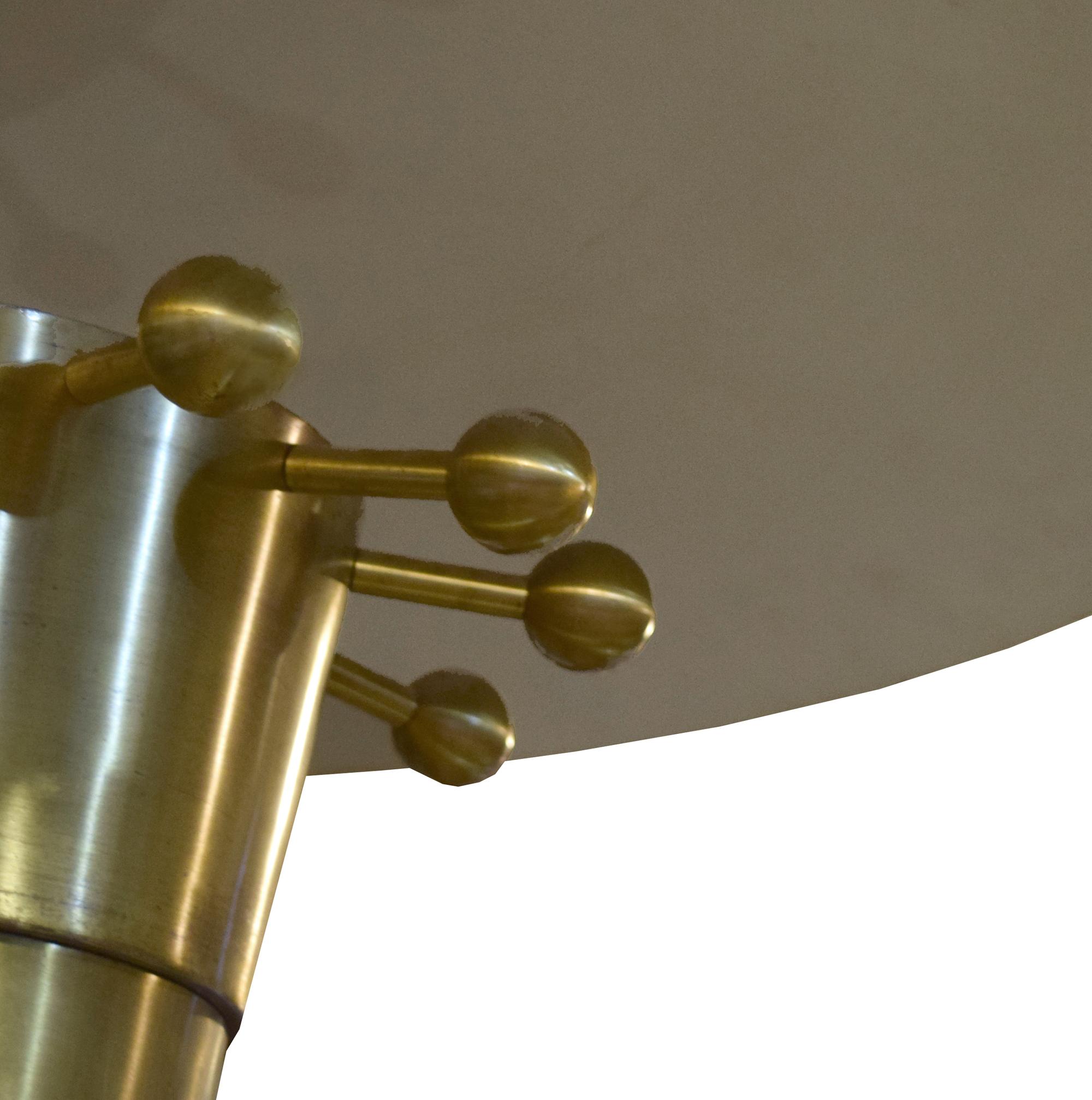 A Mid-Century Brass Chandelier 36" W x 36" D x 42" H — France, Mid-20th Century