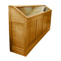 An Oak and Glass Display Cabinet 81.5" W x 16.25" D x 38.25" H — France, 20th Century