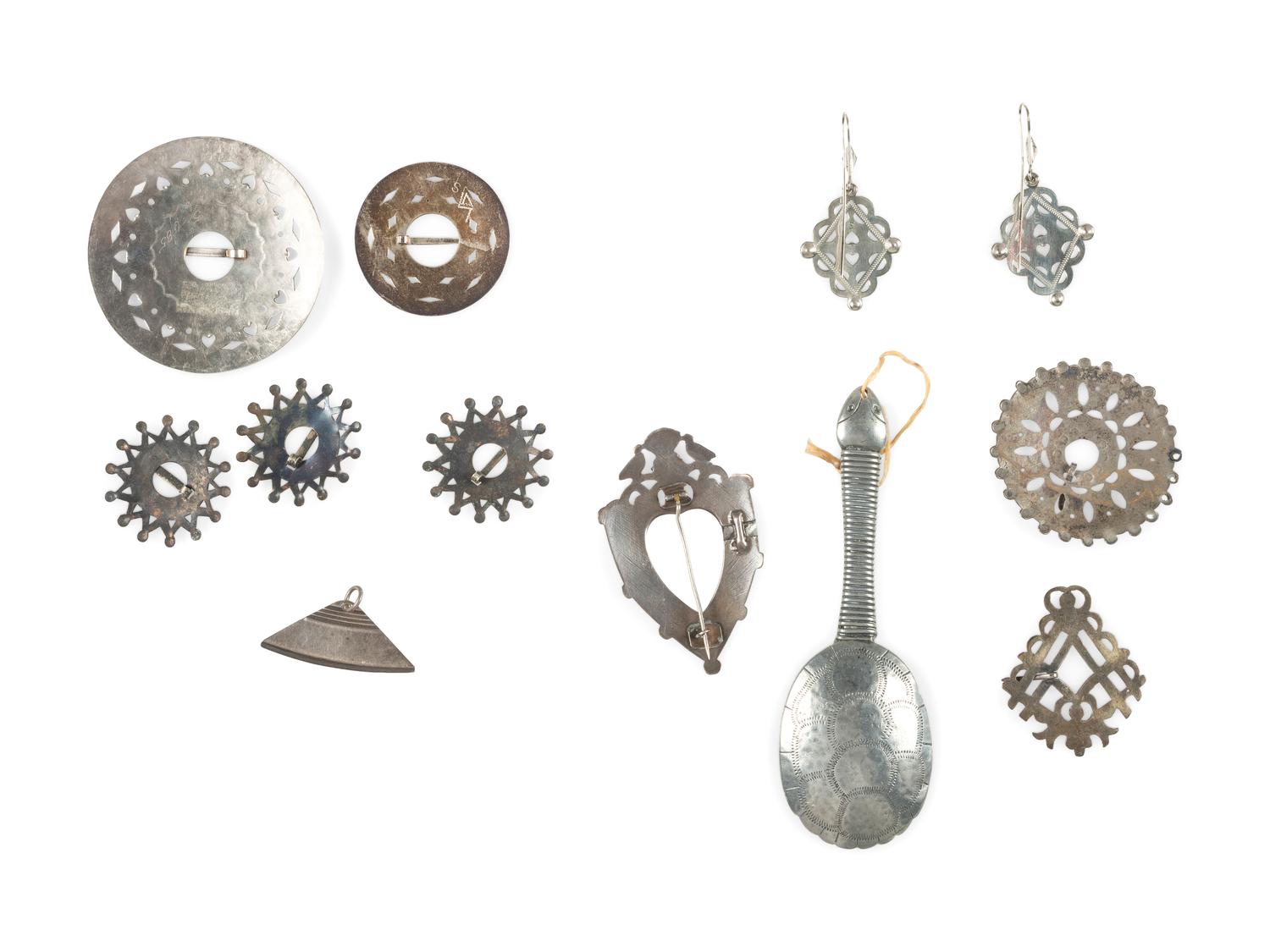 Collection of Eastern Style Trade Silver