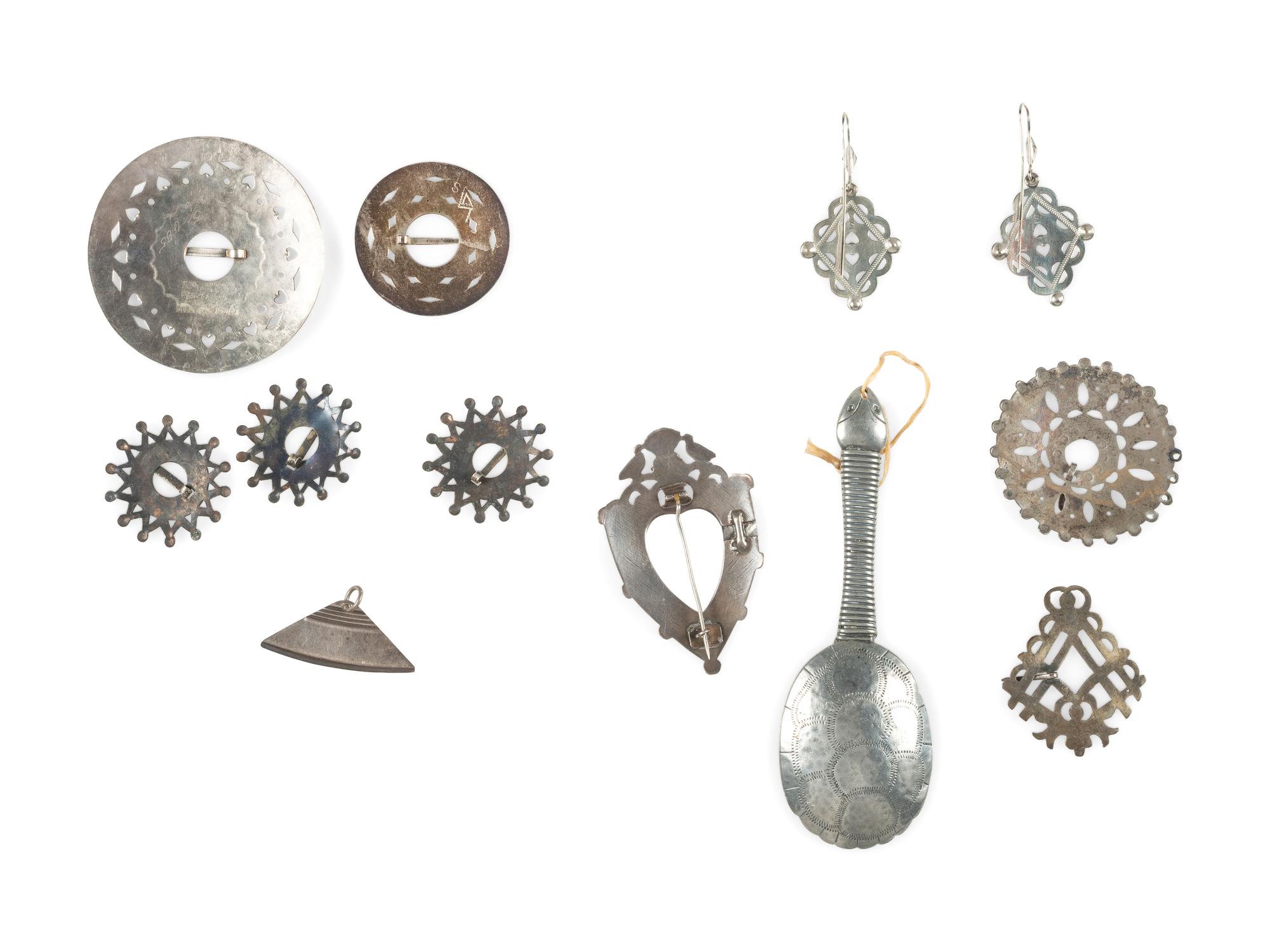 Collection of Eastern Style Trade Silver