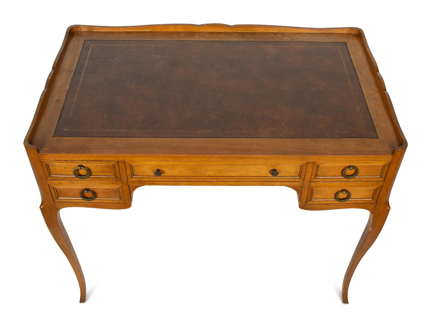 A Louis XV Style Walnut Writing Table