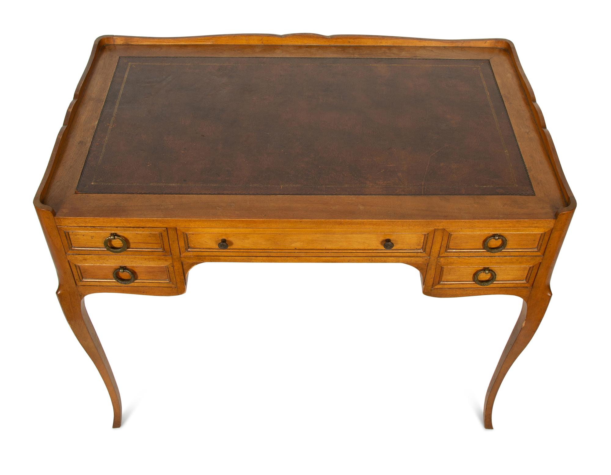 A Louis XV Style Walnut Writing Table