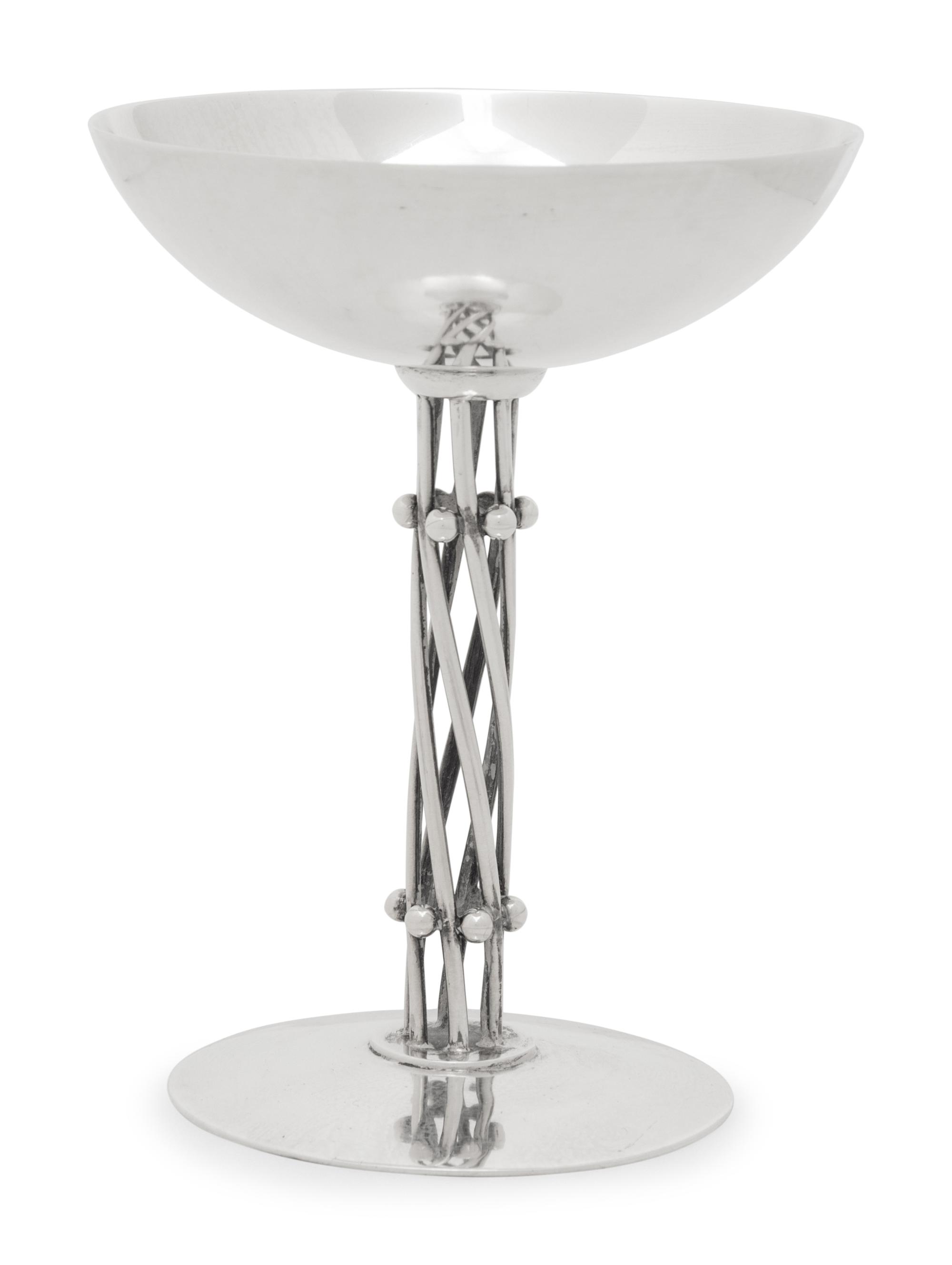 A Set of Six Mexican Silver Champagne Coupes