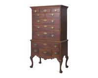 A Queen Anne Carved Walnut High Chest, Philadelphia, PA, Circa 1760