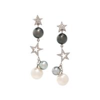 CHANEL, DIAMOND AND CULTURED PEARL 'COMÈTE' CLIP EARRINGS