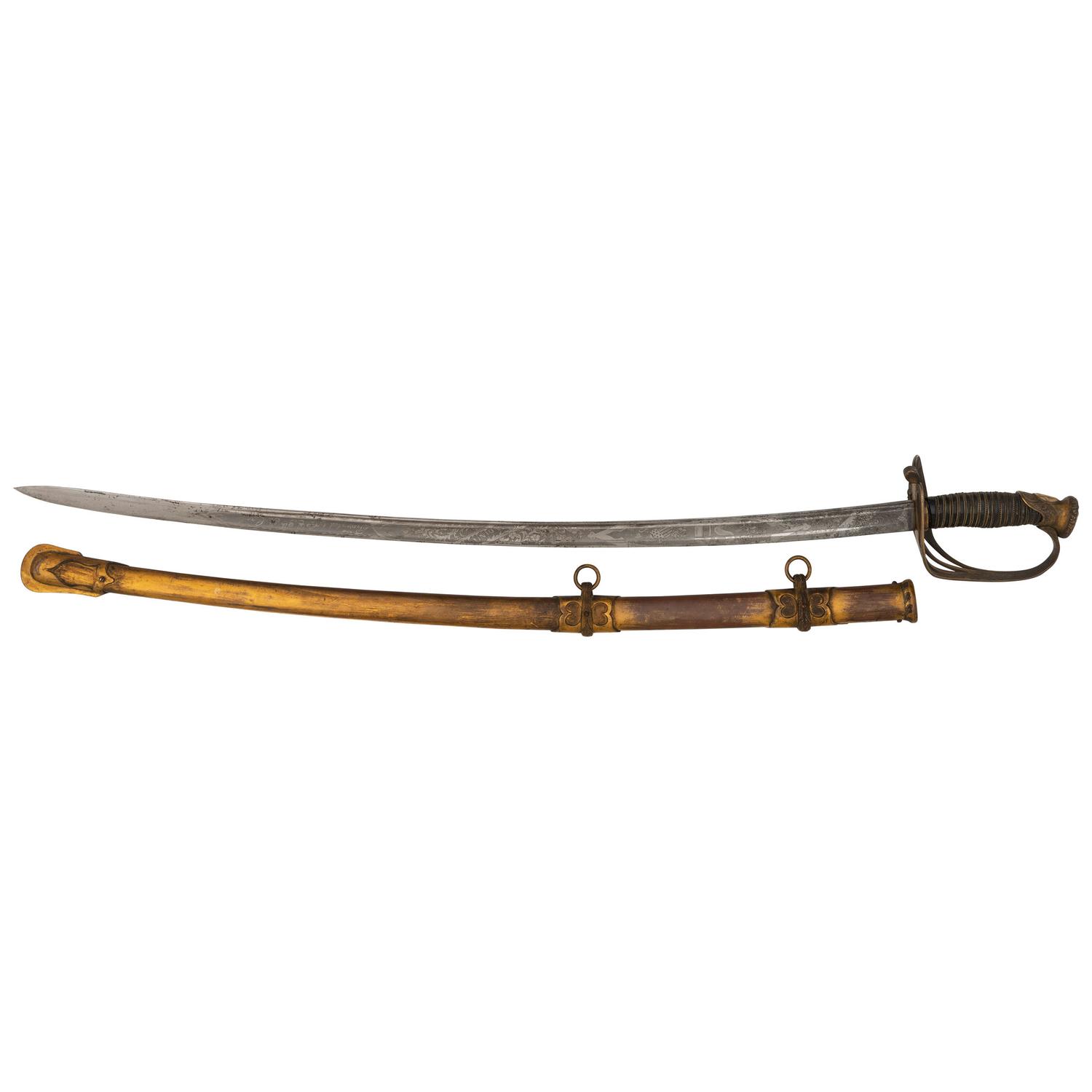 Presentation Cavalry Officers Saber of Captain John Detweiler 9th PA Cavalry by Sauerbier