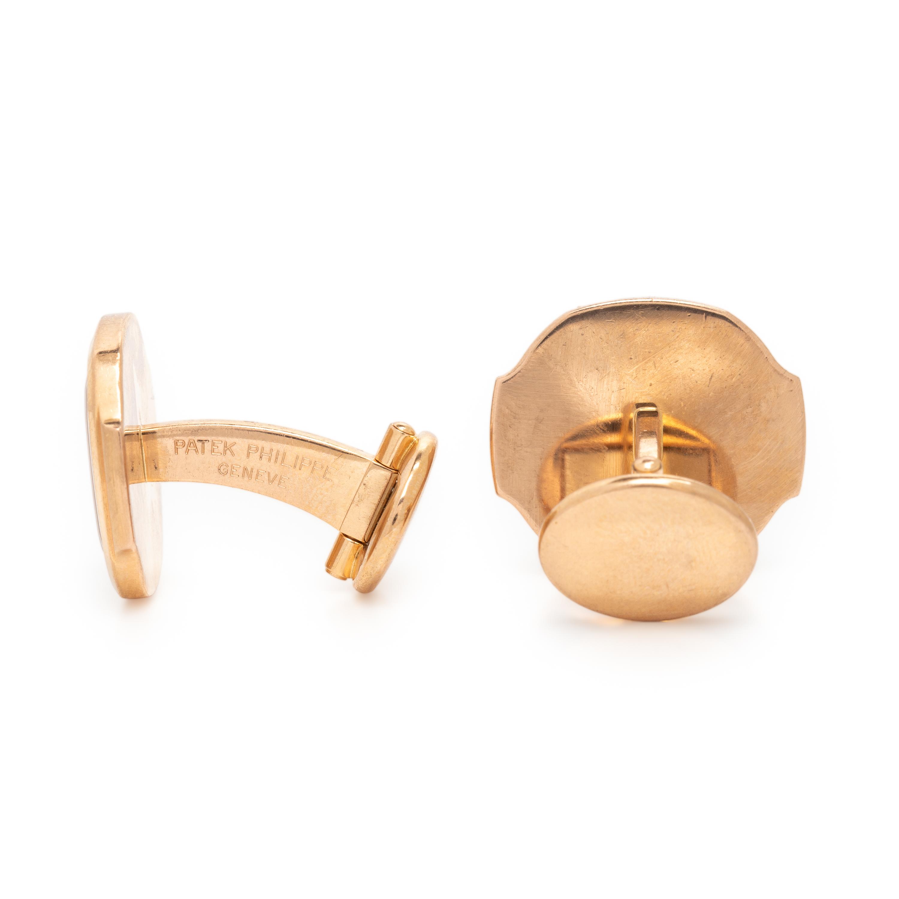Patek Philippe, Yellow Gold 'Nautilus' Cufflinks, Large