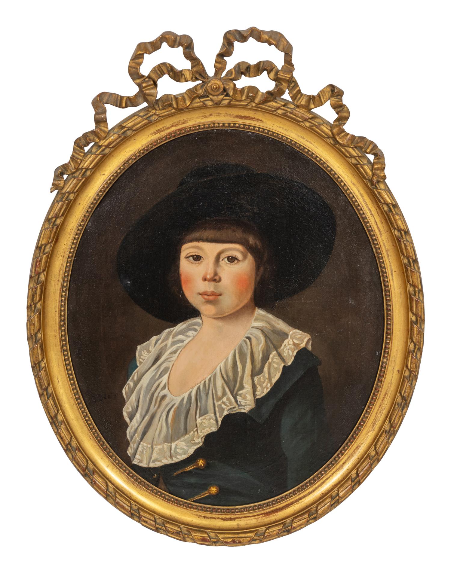 Portrait of a Youth in a White Collar and a Hat