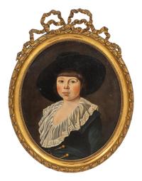 Portrait of a Youth in a White Collar and a Hat