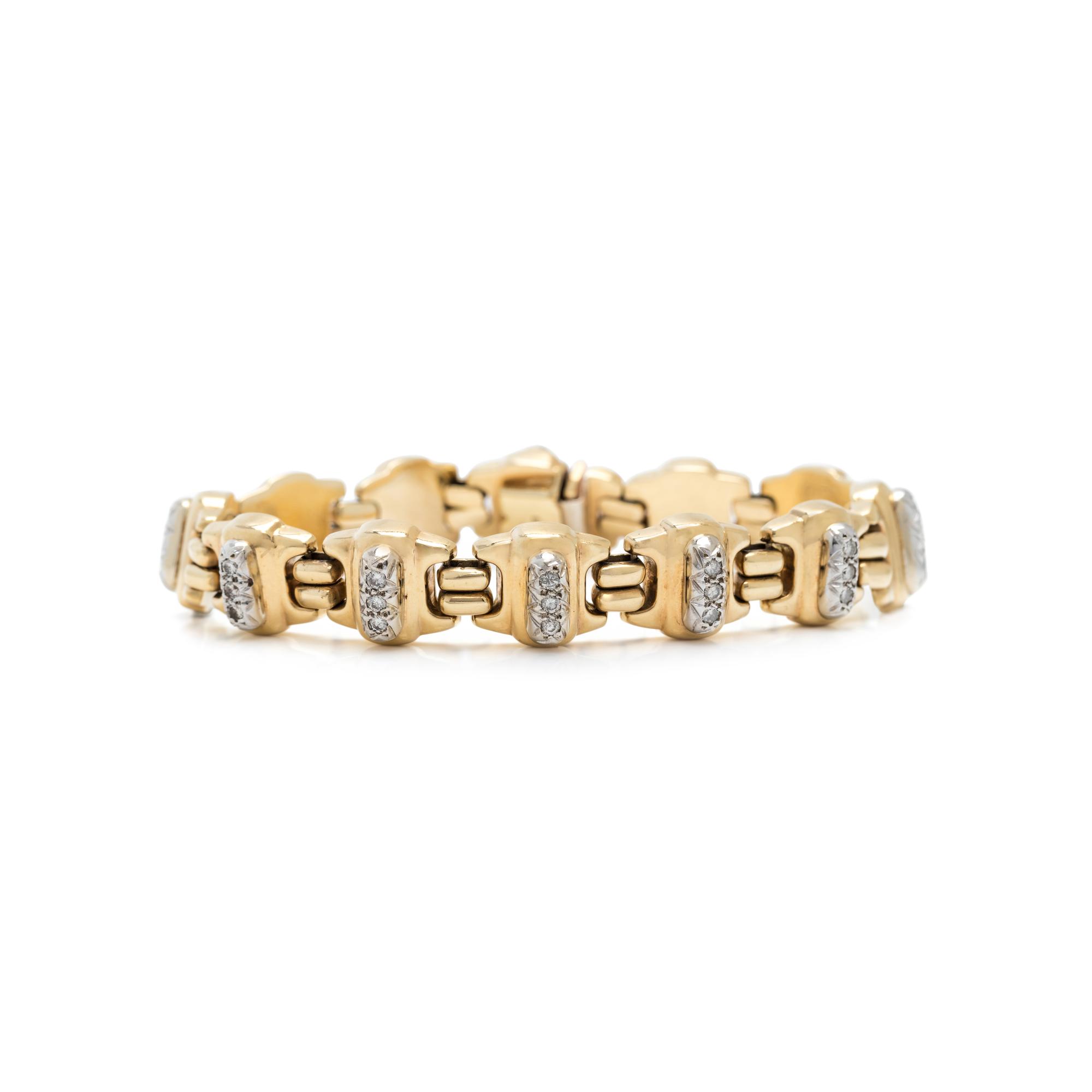 BICOLOR GOLD AND DIAMOND BRACELET