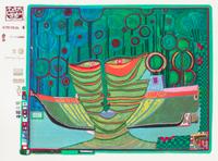 Friedensreich Hundertwasser, (Austrian, 1928-2000), Look at it on a Rainy Day (Regentag Portfolio), 1971-72