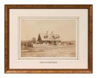 [LATE INDIAN WARS]. GARDNER, Alexander (1821-1882). Imperial albumen photograph. Scenes in the Indian Country [Col. Bullock residence at Fort Laramie].