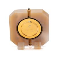VERDURA, GOLD-PLATE, AGATE AND CITRINE ALARM CLOCK