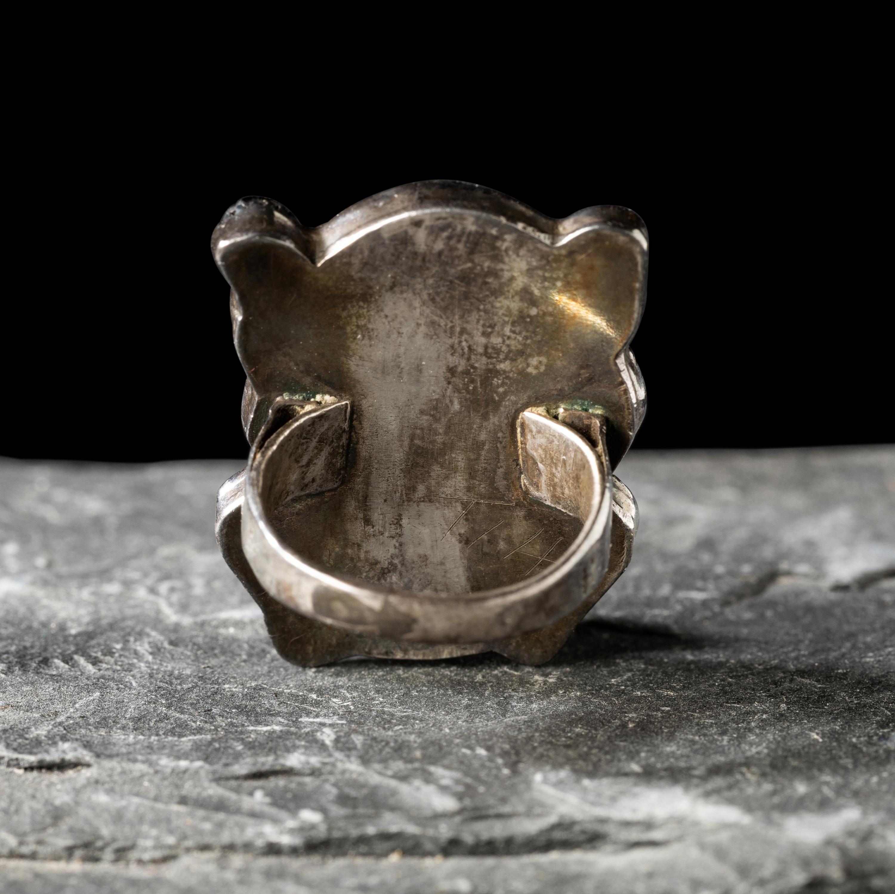 Zuni Multi-stone Inlay Frog Ring