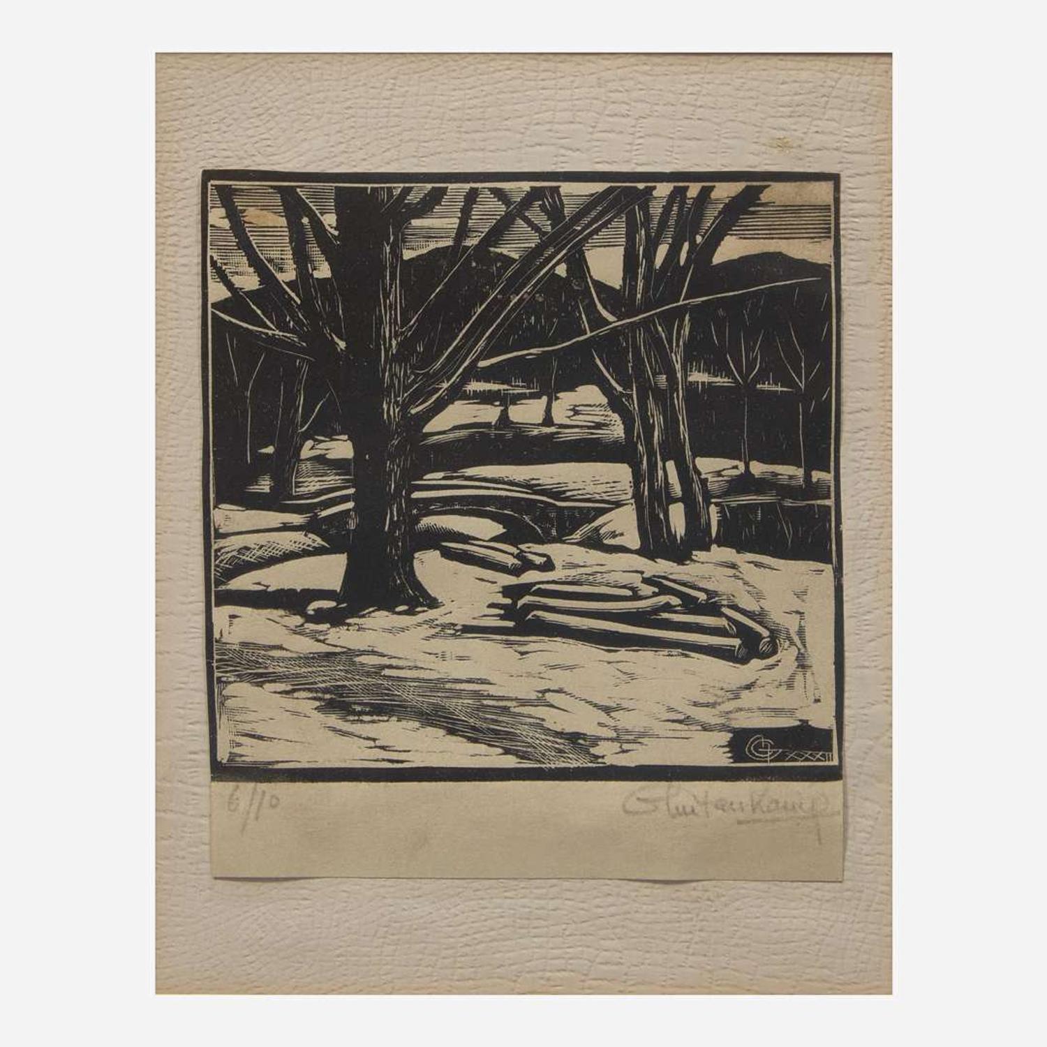 Henrik Glintenkamp (American, 1887-1946) A group of Four (4) Woodcuts