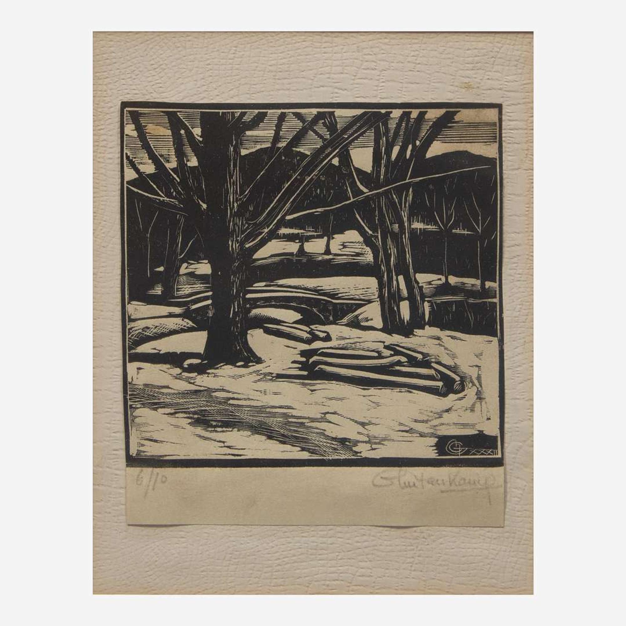 Henrik Glintenkamp (American, 1887-1946) A group of Four (4) Woodcuts