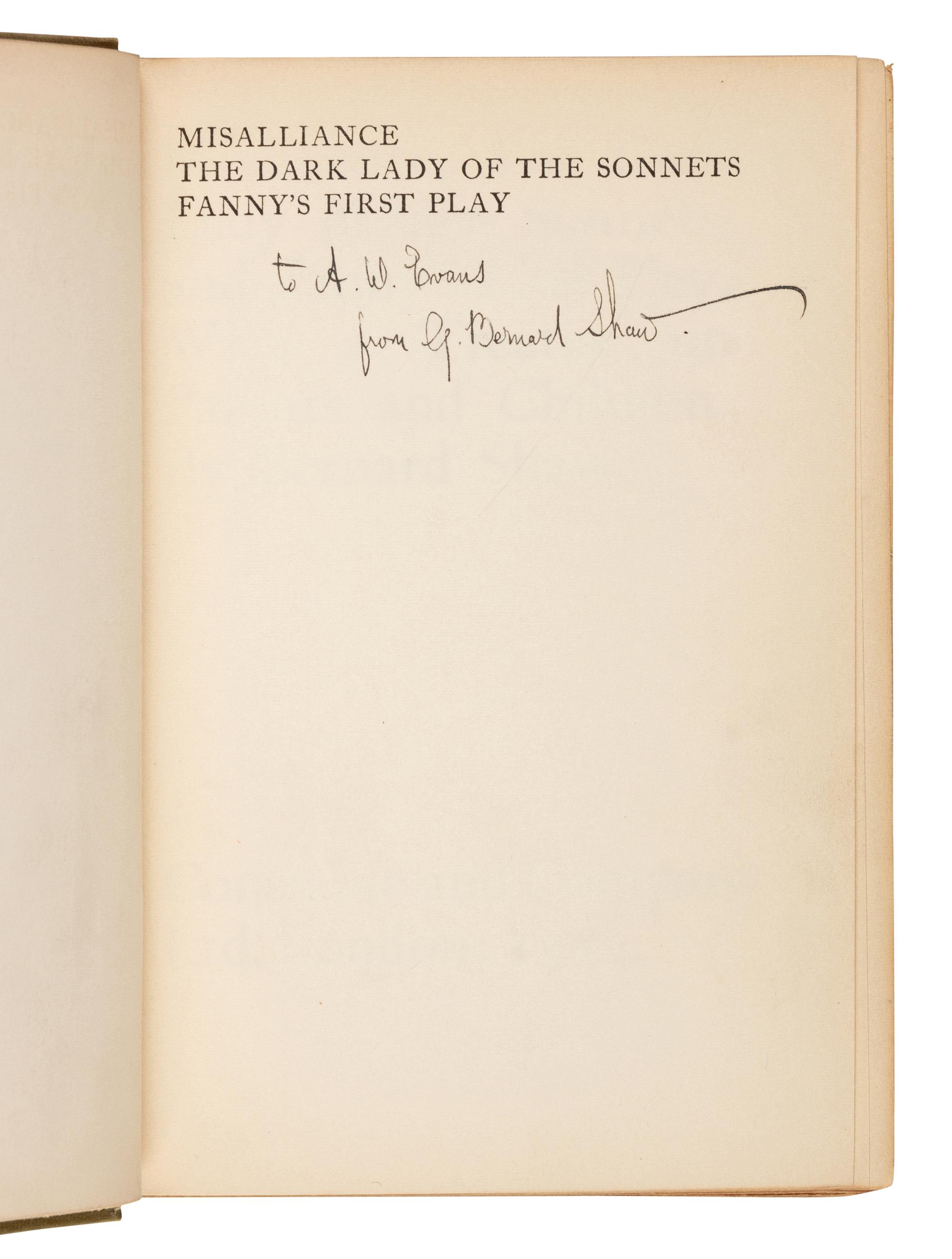 SHAW, George Bernard (1856-1950). The Quintessence of Ibsenism . London: Walter Scott, 1891.