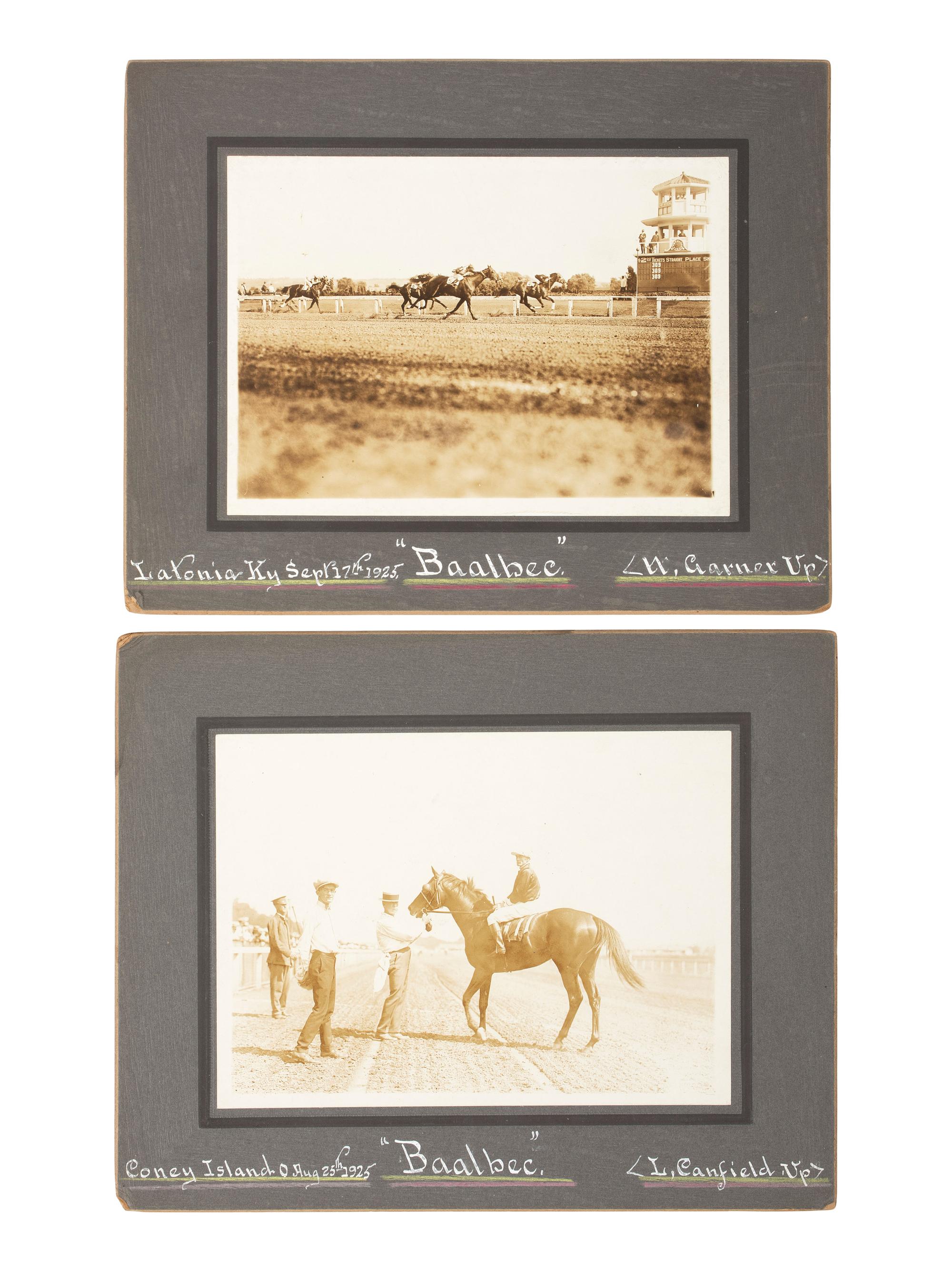 [EARLY PHOTOGRAPHY]. A large group of early photographs incl. equestrian and logging views.