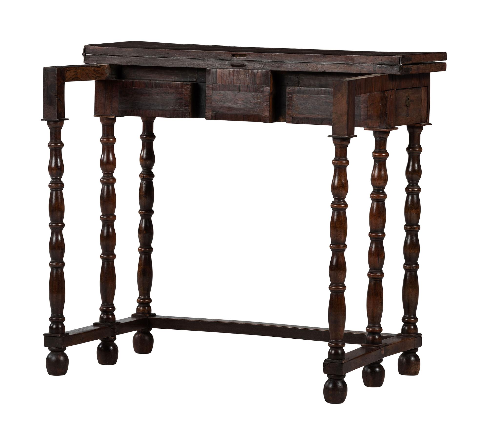 A William and Mary Style Walnut Flip-Top Gateleg Table