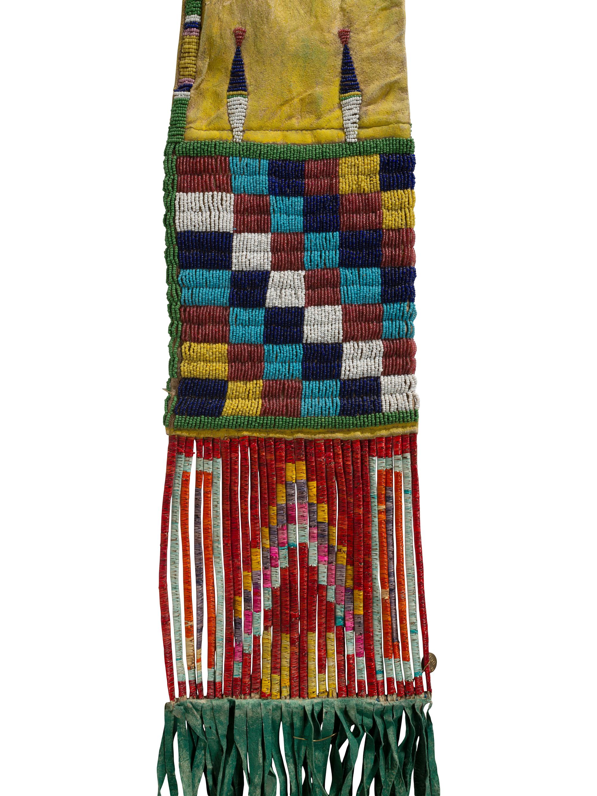Yankton Sioux Beaded Hide Tobacco Bag