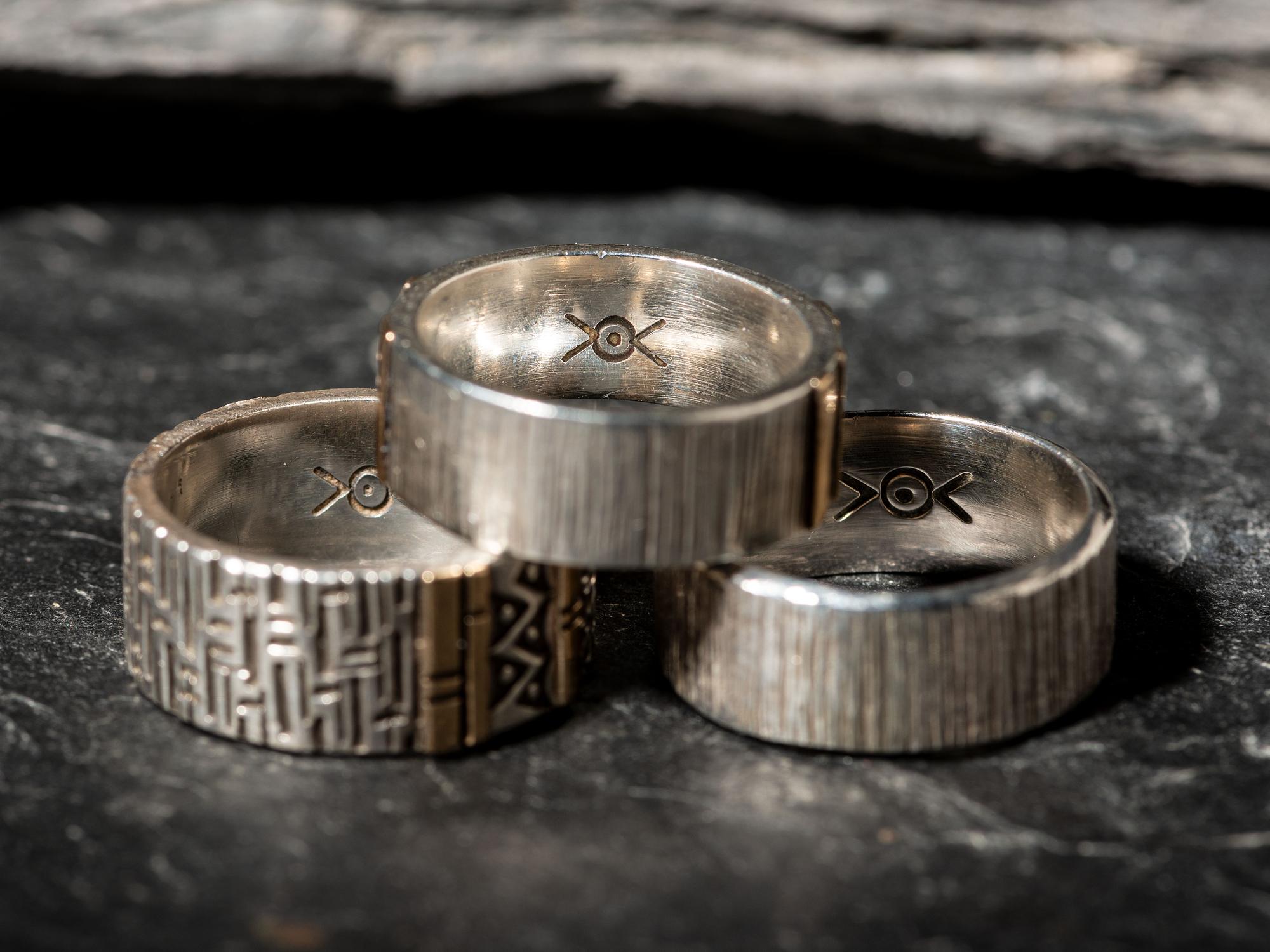 Heavily Stamped Rings