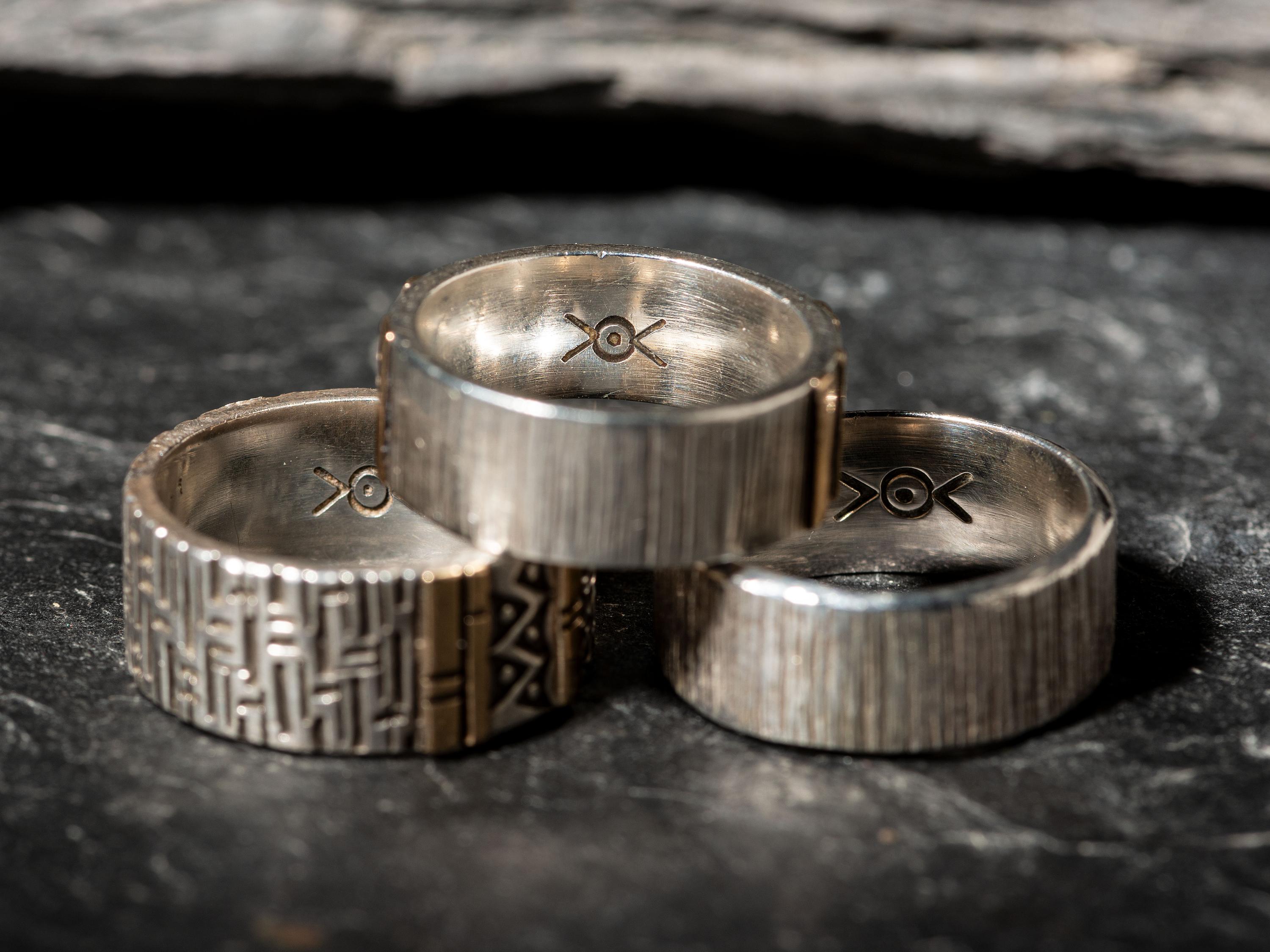 Heavily Stamped Rings