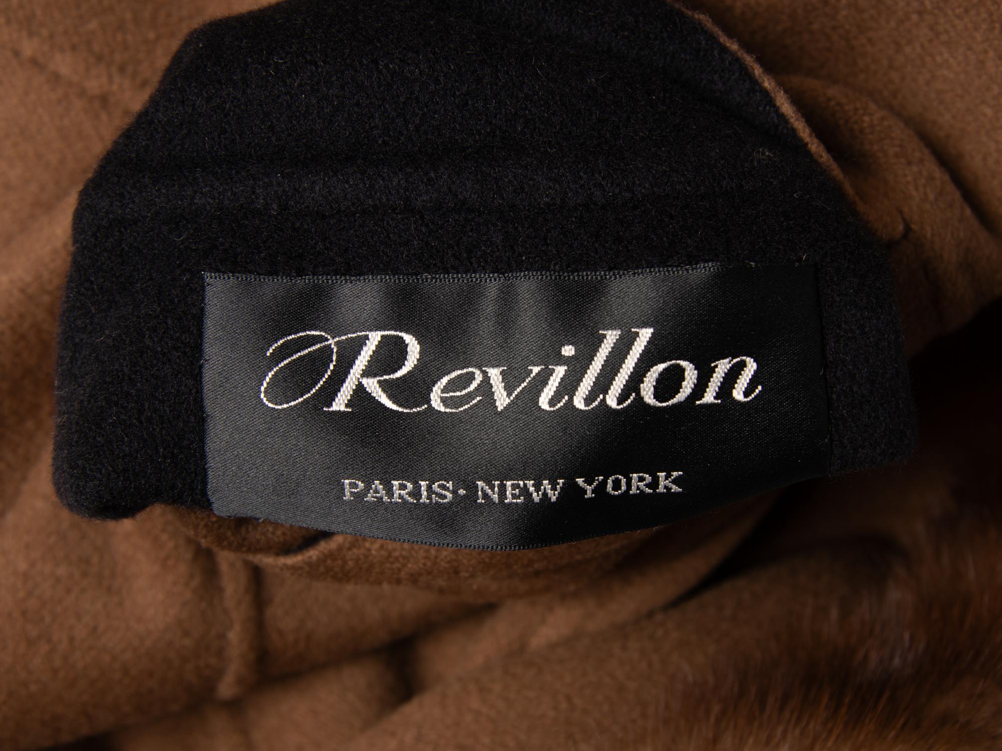 Revillon, Reversible Cashmere Coat with Mink Trim