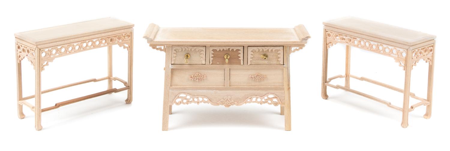 A Group of Three Chinese Style Furniture Articles