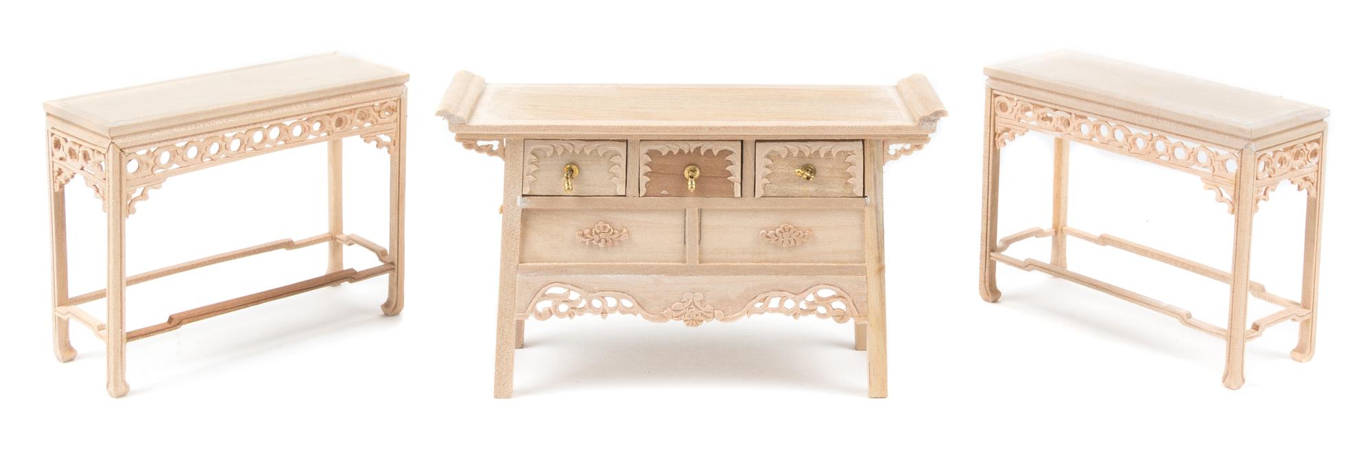 A Group of Three Chinese Style Furniture Articles