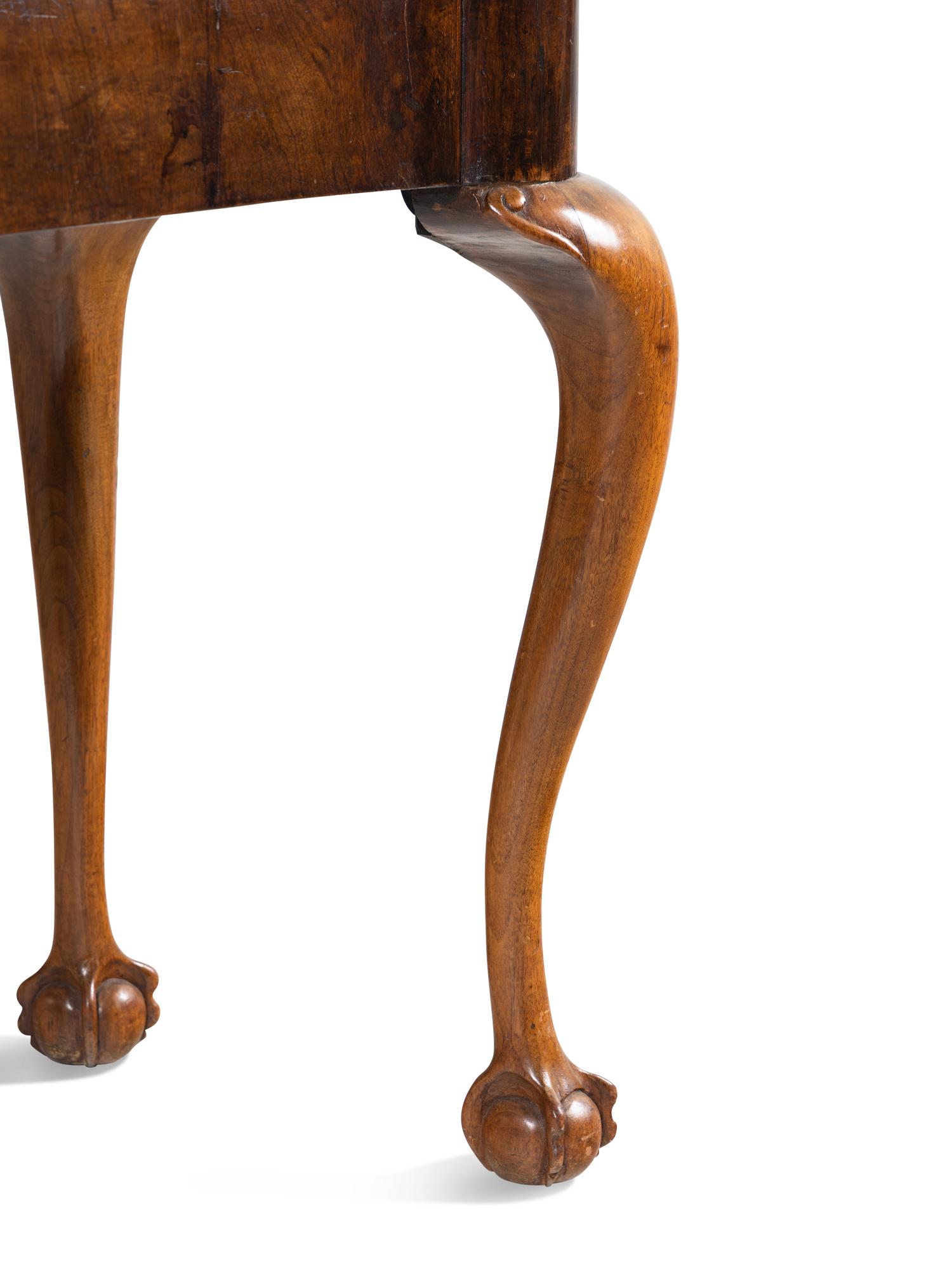 A George III Walnut Triple-Top Game Table