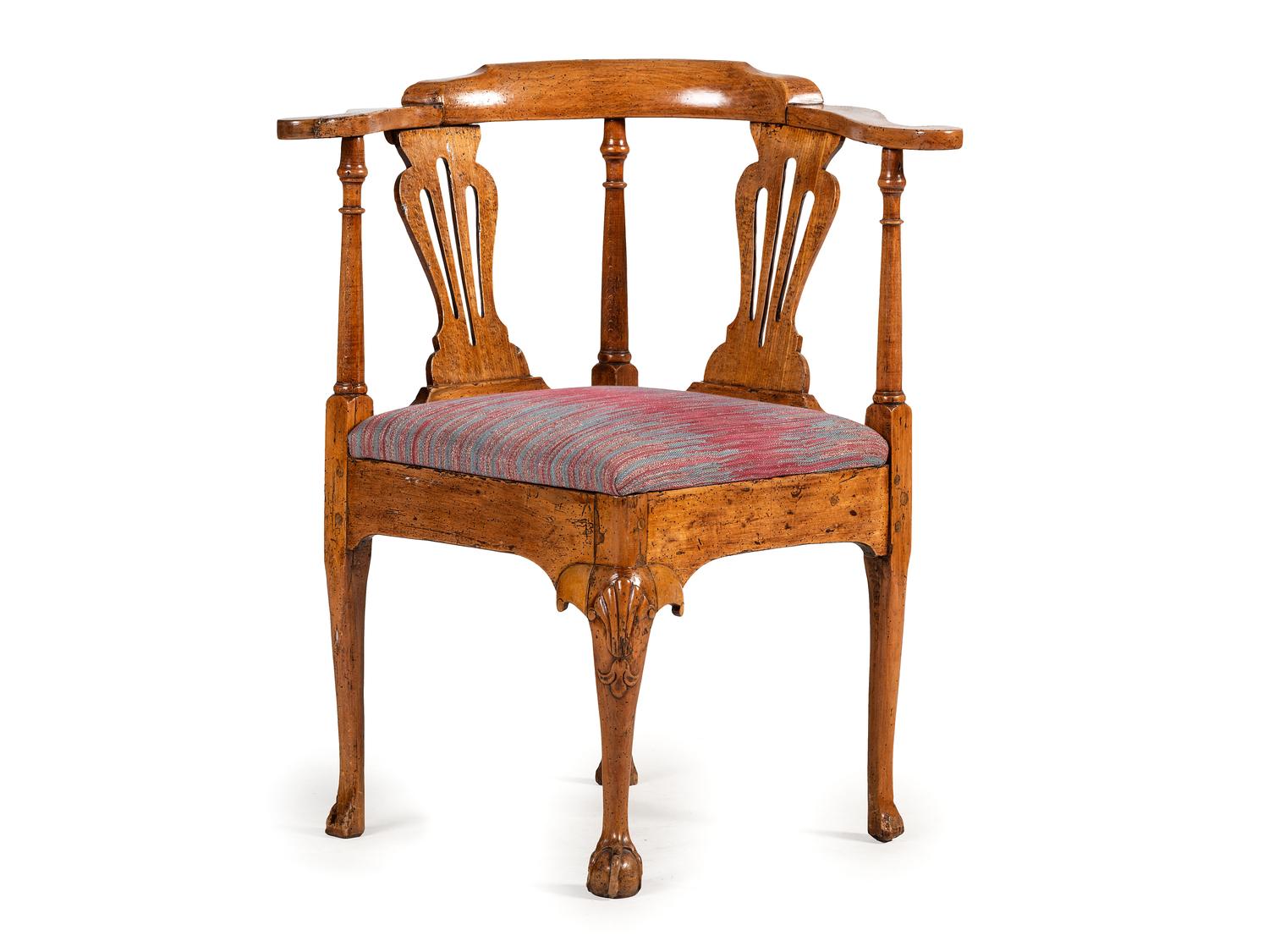 A George III Beechwood Corner Chair
