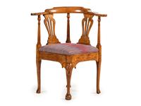 A George III Beechwood Corner Chair